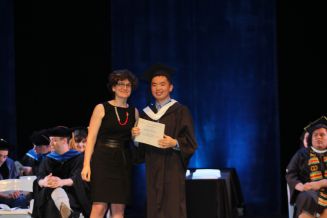 Photo of Professor Corina Stan and Robin Wang