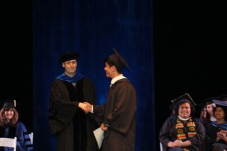 Photo of Professor Black and Alex Sim