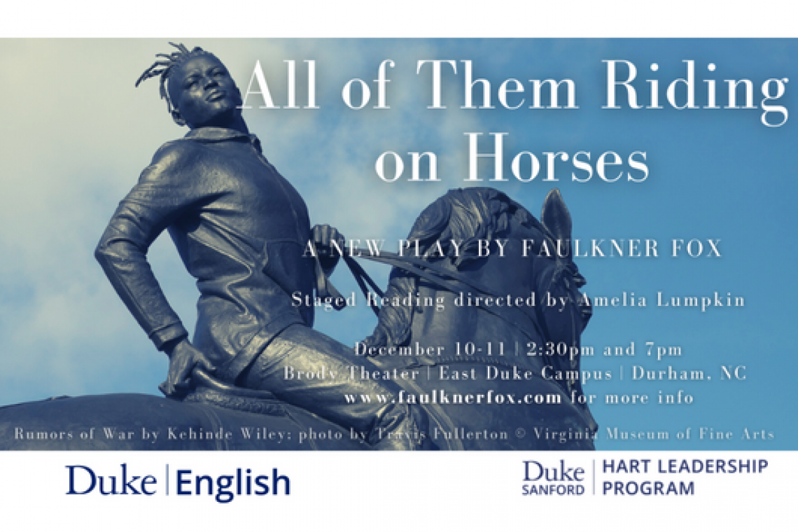 "All of Them Riding on Horses” play poster