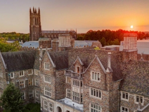 Skyline shot of Duke West Campus