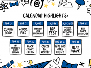 Mockup of Calendar Highlights on a Virtual Campus