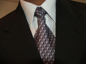 Stock image of a sports coat, shirt and tie
