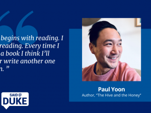 Said@Duke Quote from Paul Yoon