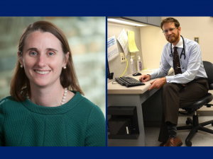 Photo of Duke Experts on use of mask during pandemic, Duke Drs. Sallie Permar and Cameron Wolfe