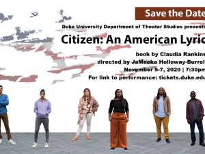 Flyer for Citizen: An American Lyric Performance