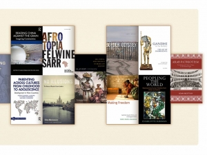 Collage of Duke-Authored Books on Global Perspectives