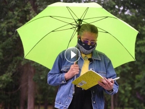 Screenshot of video of "Haiku in the Rain"