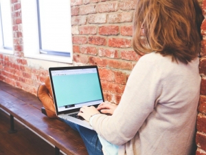 student on laptop