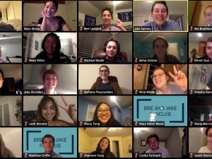 Image of Staff members of the Duke Chronicle on a Zoom call. (Courtesy: Jake Satisky)