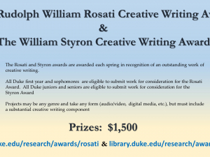 DUL Creative Writing Award Flyer -2024