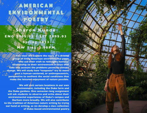 American Environmental Poetry Course flyer