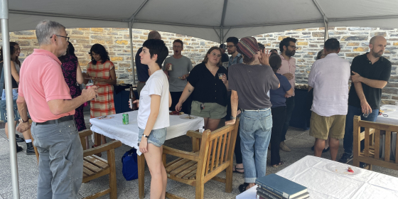 Faculty and students fellowshipping