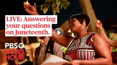 Screenshot of Live: Answering your questions on Juneteenth