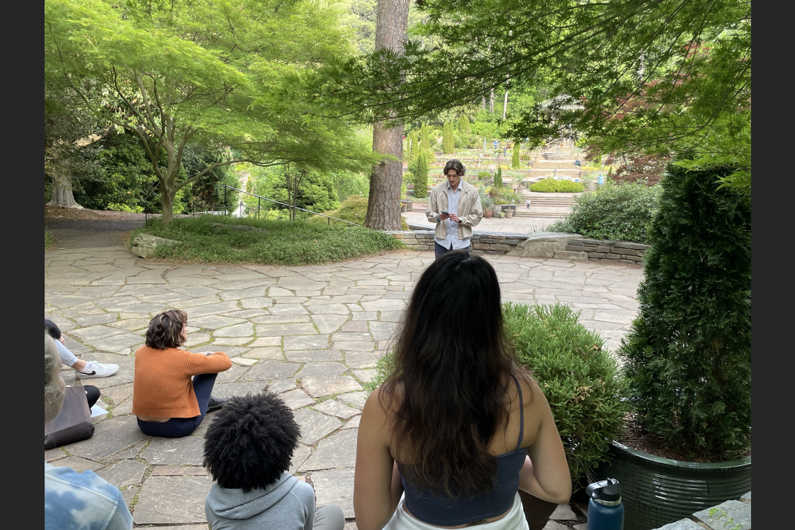 Future of Fiction reading in Duke Gardens