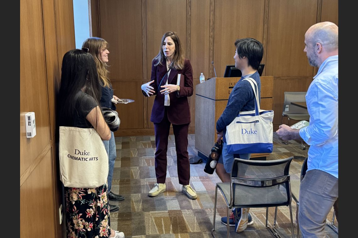 Rachel Kushner Chatting with Students After BLF Reading