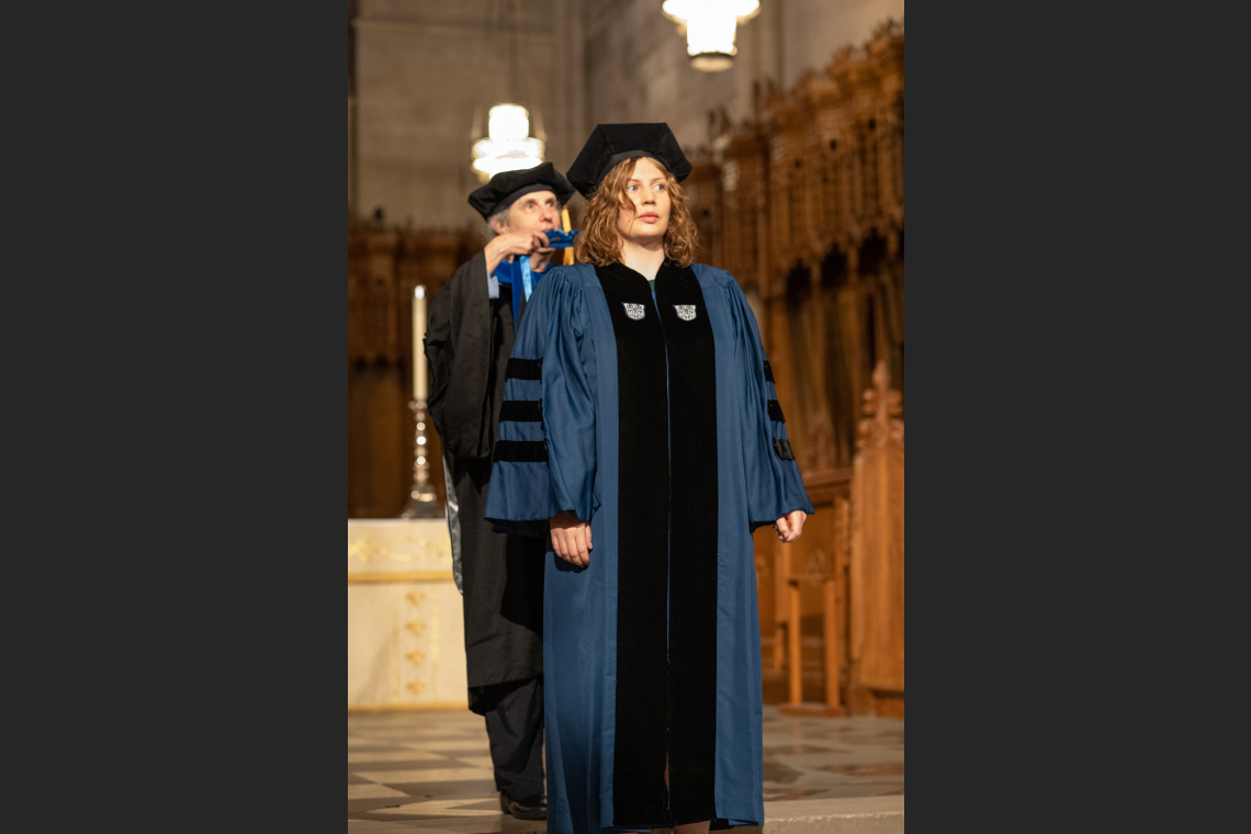 Carolin Benack During 2023 PhD Hooding Ceremony