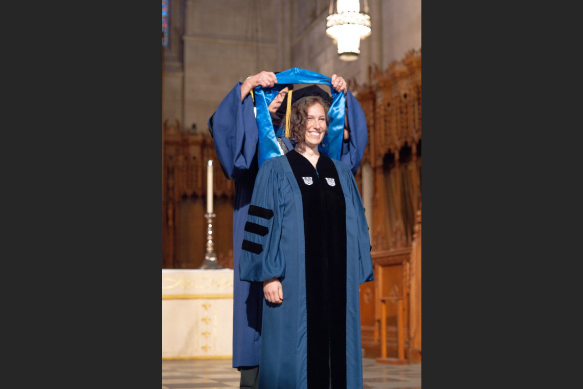 Joanna Murdoch During 2023 PhD Hooding Ceremony