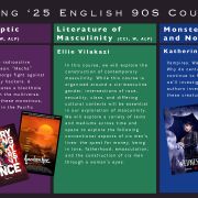 Flyer for Spring '25 English 90s Courses