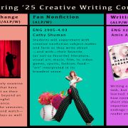 Flyer for Spring '25 Creative Writing Courses