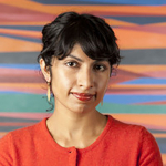 Professor Aarthi Vadde with Colorful background
